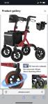 Rollator Walker for Seniors, Lightweight Foldable All Terrain Rolling Walker wit