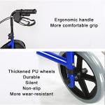 ZOCWJK Walking Frame 3 Wheel Rollator Walker,Lightweight and Foldable for Seniors Elderly Carbon Steel Pipe Folding 3 Wheel with Lockable Brakes and Carry Bag,Upright Wal(A