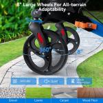 Heavy Duty Rollator Walker with Seat 330 lb Capacity Adjustable Height 8” Wheels