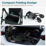 ELENKER All-Terrain Rollator Walker with 10” Wheels