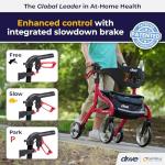 Red Drive Medical Nitro Sprint Rollator Walker