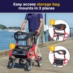 Red Drive Medical Nitro Sprint Rollator Walker