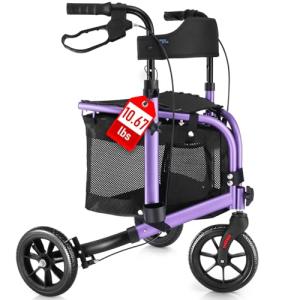 Violet Carbon Ultralight 3-Wheel Rollator