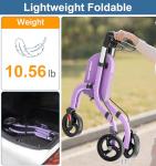 HOMLAND Lightweight 3-Wheel Rollator with Storage Bag