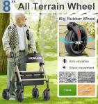 HOMLAND Ultralight Foldable Rollator with Seat