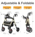 HOMLAND Ultralight Foldable Rollator with Seat