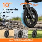 Carbon Ultralight Rollator for Tall Seniors - Blue