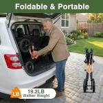 Walkers for Seniors, Rollator Walker with Seat, 12" Big Rubber Wheels All Terrain Rolling Walker with Backrest, Foldable Rollator Walker, Reinforced Aluminum Frame, Built-in Cable, Orange