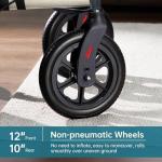 ELENKER ALL-TERRAIN ROLLATOR WALKER WITH SEAT OUTDOOR ROLLING WALKER - CHAMPAGNE