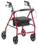 Drive Medical Carbon Ultralight Rollator Walker, Red