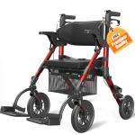 VOCIC Lightweight 2-in-1 Rollator and Transport Chair