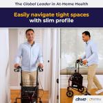 Flame Red 3-Wheel Medical Rollator