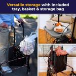 Flame Red 3-Wheel Medical Rollator