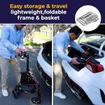 Flame Red 3-Wheel Medical Rollator