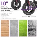 Ambliss Lightweight Folding Rollator Walker for Seniors with Seat, 10" All-Terrain Non-Pneumatic Wheels, Wide Padded Seat & Breathable Backrest, Adjustable Height 5'2"-6'7", 300 lbs Capacity (Purple)