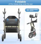 HOMLAND Lightweight Rollator Walker with Adjustable Arms