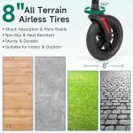 FlyingJoy Rollator Walker with Seat and Brakes, 300 lbs Adults Bariatric Walker for Seniors with Extra Wide Backrest, Lightweight Folding Adjustable Height, All Terrain Rolling Walker 8 Inch 4 Wheels