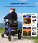 VOCIC Walkers for Seniors, Z55 2 in 1 Walker Wheelchair Combo, No-Bend Footrest, Rollator with 10" All Terrain Big Wheels, Transport Wheelchair Foldable, Rollator with Seat & Brakes, Storage Bag