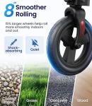 VOCIC 3 Wheel Walkers for Seniors, Z25 Foldable Rollator with 8" All Terrain Tires, Cane Holder & Cup Holder, Lightweight Three Wheel Rolling Walker Height Adjustable, Supports 300 lbs