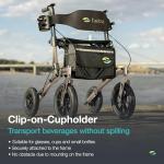 Helavo All Terrain Walker Rollator with 12” Pneumatic Tires – Foldable Outdoor Walkers for Seniors with Seat, Lightweight & Adjustable Height, Shock-Absorbing for Comfort on Any Surface