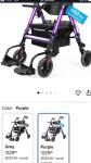 Heavy Duty Rollator Walker for Seniors w Seat, Foldable 2 in 1 Wheelchair Combo