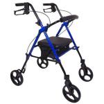 Compass Health Heavy Duty Bariatric Rollator Walker - w/Large Seat 450 lbs