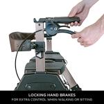 Signature Life Elite Travel Heavy Duty Rollator, Heavy Duty Four Wheel Rolling-Walker with Extra Wide Seat, 450-pound Weight Capacity, Height Adjustable Folding Walker for Adults, Seniors and Elderly