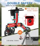 Lightweight Upright Rollator Walker All-Terrain Foldable with seat and Adjustable Height backrest, 300 lbs Capacity, 10" Front & 8" Rear Wheels for Seniors, Adults, bariatric, Includes Cane Holders