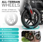 2-in-1 Walker & Wheelchair Combo with All-Terrain Wheels - Lightweight, Heavy...