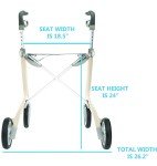 byACRE Ultralight Carbon Rollator Walker with Bag