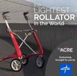 byACRE Ultralight Carbon Rollator Walker with Organizer