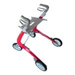 byAcre Ultralight Carbon Rollator with Seat - Red