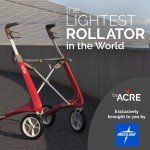 Oyster White Carbon Ultralight Rollator with Organizer