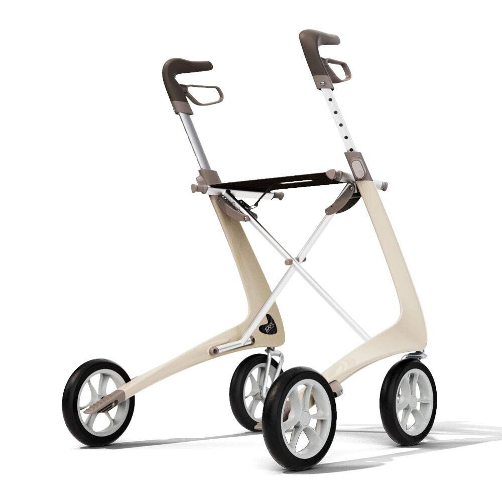 byACRE Carbon Ultralight Rollator - Oyster White, Regular