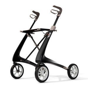 byACRE Ultralight Carbon Rollator Walker - Black