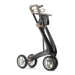 byACRE Carbon Ultralight Rollator Walker - Black
