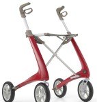 Carbon Ultralight Compact Rollator Walker - Red