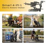 4-in-1 Ultralight Rollator and Electric Wheelchair