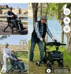 Sinceborn 3-in-1 Ultralight Rollator and Wheelchair