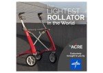 byACRE Carbon Ultralight Rollator Walker with Organizer Bag,Regular Track, Black