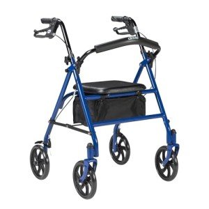 Drive Medical Ultralight 4-Wheel Rollator Walker, Blue