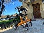 Carbon Fiber Foldable Rollator Walker Model W102 New Feature! with Upper Armrest