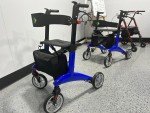 Carbon Fiber Foldable Rollator Walker Model W102 New Feature! with Upper Armrest