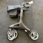 Drive Medical RTL10266CF Nitro Elite CF Foldable Rollator Walker w/ Seat, Black