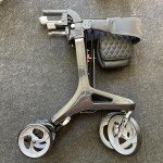 Drive Medical RTL10266CF Nitro Elite CF Foldable Rollator Walker w/ Seat, Black