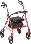 Drive Medical 10257RD-1 4 Wheel Rollator Walker With Seat