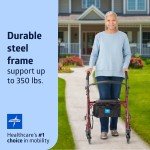 Medline Steel Folding Rollator Walker - MDS86850ESKD