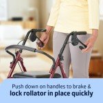Medline Steel Folding Rollator Walker - MDS86850ESKD