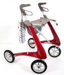 byACRE Carbon Ultralight Rollator Walker - Strawberry Red