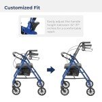 Drive Medical Ultralight Rollator with Padded Seat